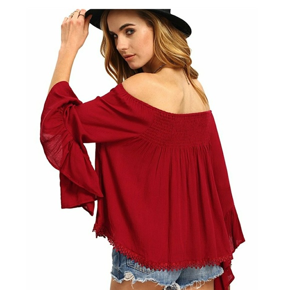 VICTORIA Boho Off Shoulder Tunic - Picture 4 of 4